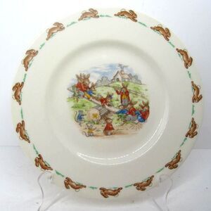 Royal Doulton "Bunnykins" Playing On Seesaw 8"  Bone China 8" Plate